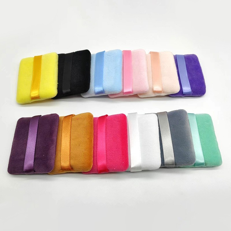 化妆粉扑方形双面植绒粉扑超柔粉饼薄款粉扑通用美妆工具图2