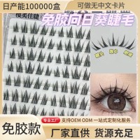 十排免胶免卸网红新款仿真向日葵假睫毛自然分段可爱漫画眼新手