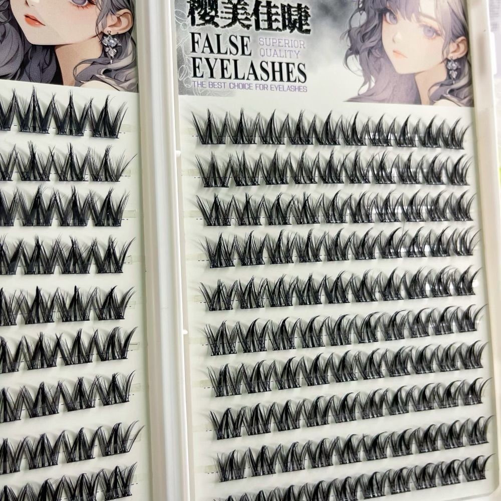 大容量免胶免卸定制懒人圆眼犬系睫毛书仿真浓密款狗狗眼漫画睫图3