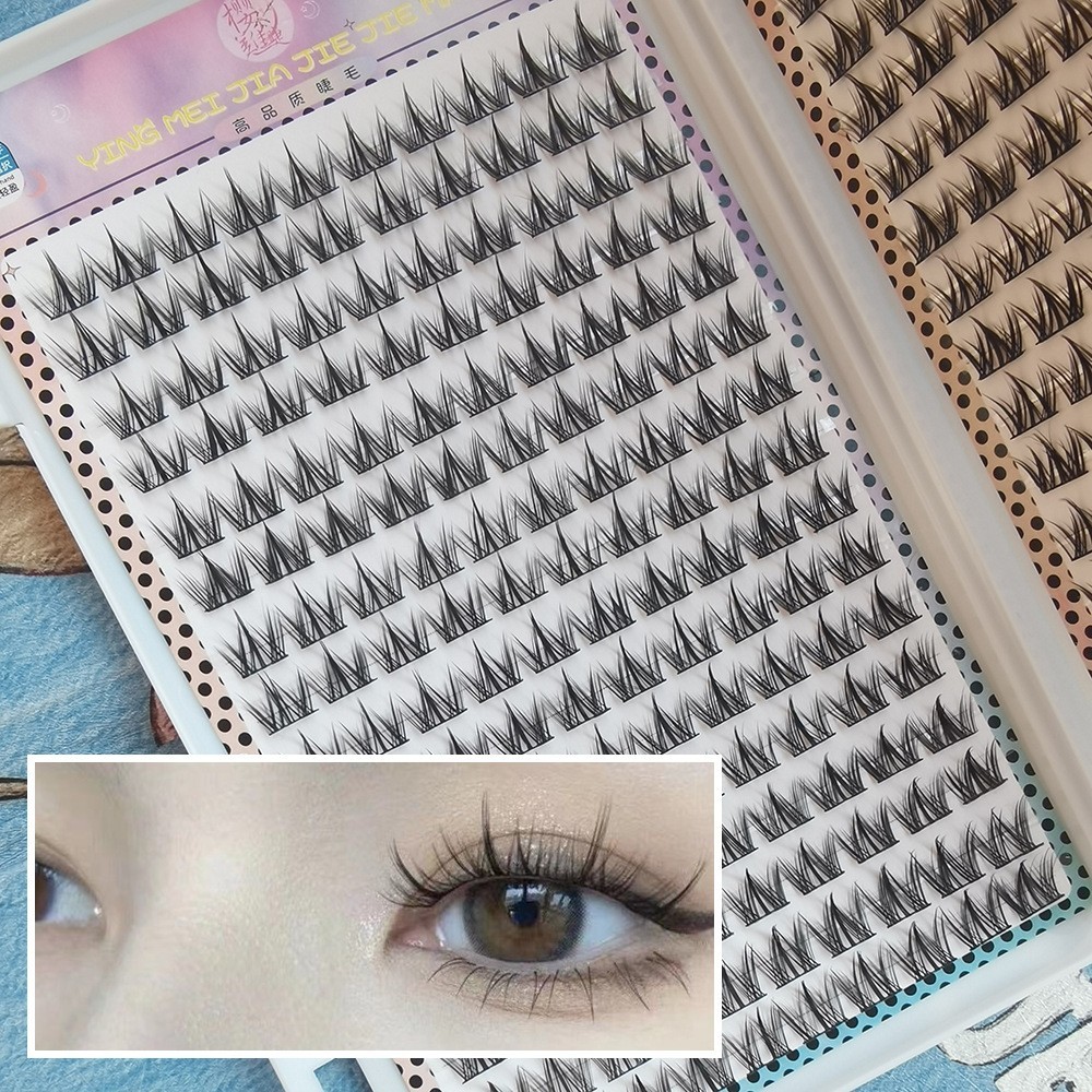 大容量漫画犬系睫毛书自然仿真懒人浓密款单簇自嫁接假睫毛新手图2