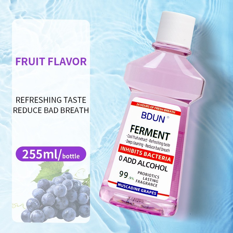 跨境专供益生菌漱口水水果味家用持久留香漱口水杀菌除口臭图4
