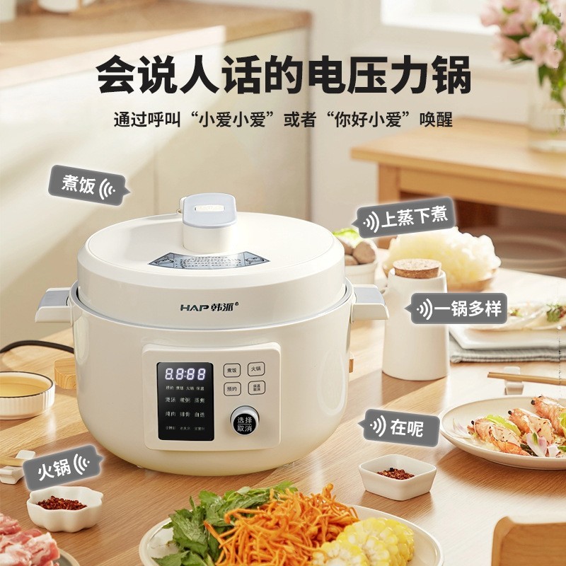 跨境韩派电脑款电压力锅源头工厂5升P01大容量三格不沾内胆定制图3