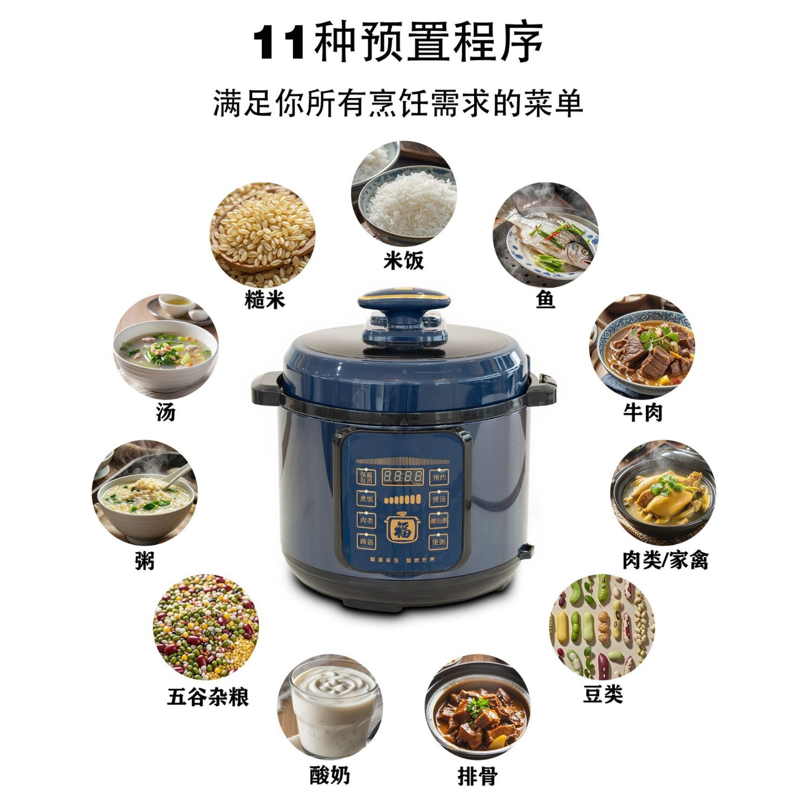 跨境智能电饭煲304全自动不锈钢多功能大容量高压锅家用电压力锅图4