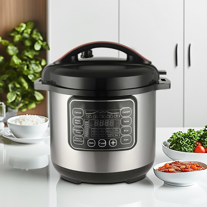 跨境多功能电压力锅双胆家用电高压锅8L智能高压锅压力电饭煲预约图5