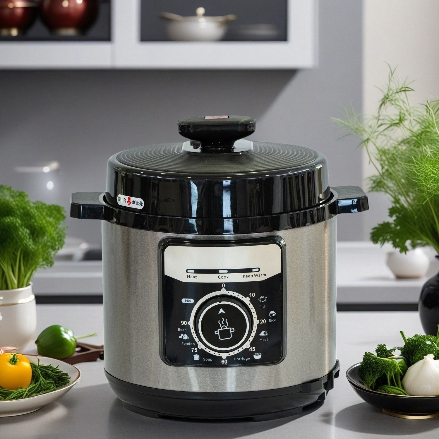 跨境新款微压商用电压力锅汤锅6升大容量多功能电饭煲电高压锅