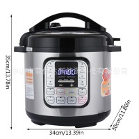 欧洲中东外贸6L电脑电压力锅110-220v electric pressure cooker