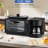 定制三合一多功能早餐机咖啡机烤箱面包机欧规外贸跨境源头工厂
