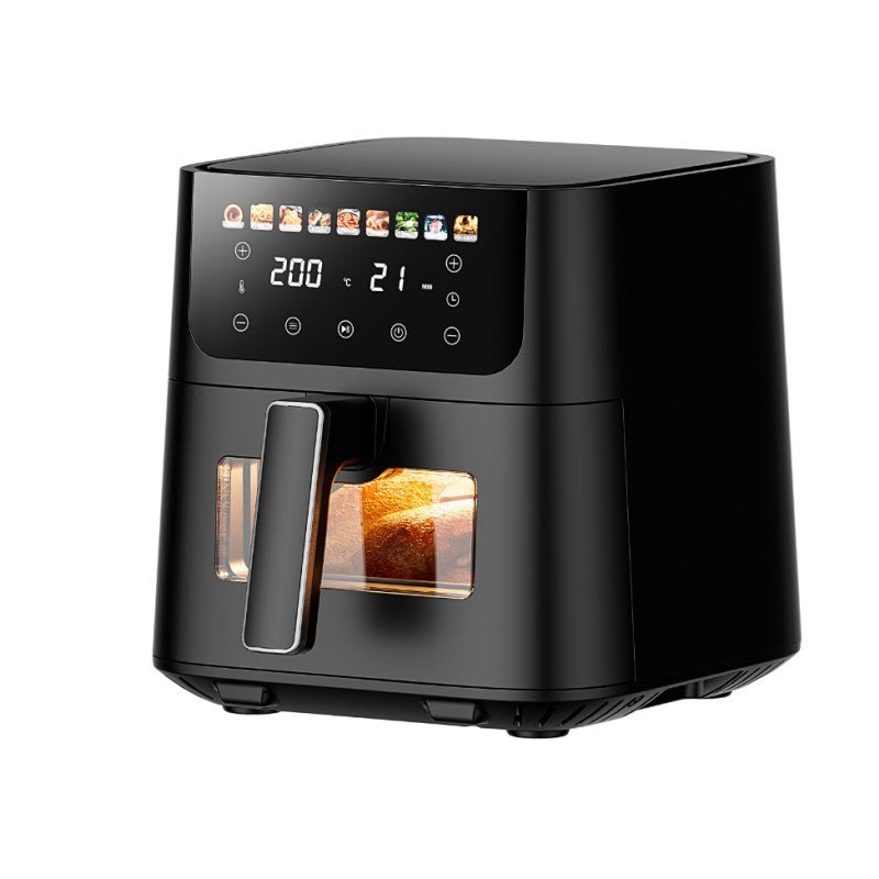 工厂外贸定制5升可视电子款空气炸锅100V-240V出口全球电炸锅跨境图4