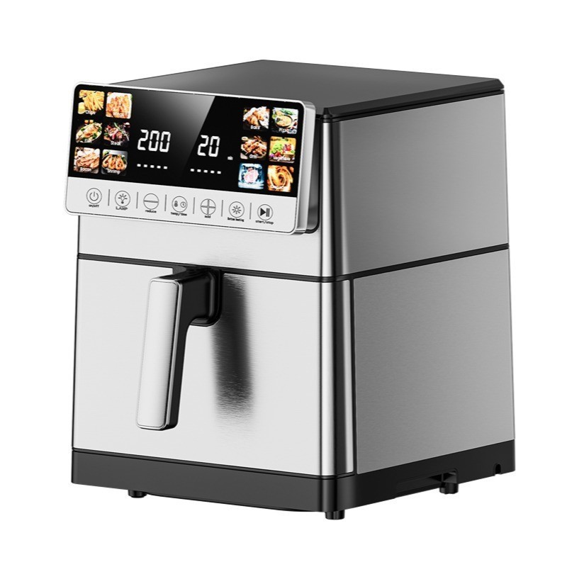 源头工厂出口新款五金全包上下加热空气炸锅8L大容量图3