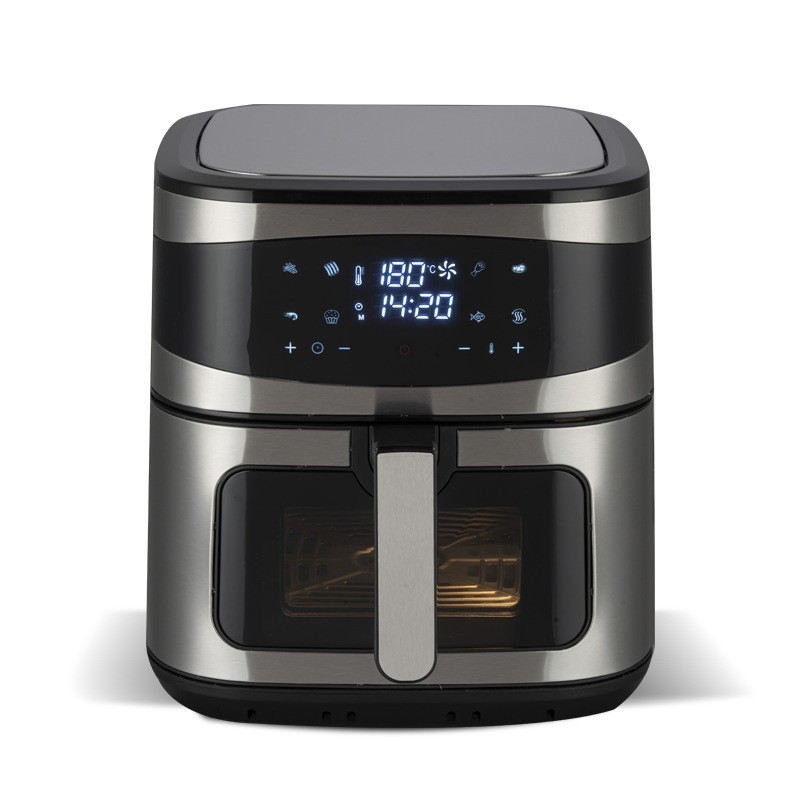8L新款大容量家用空气炸锅不锈钢多功能智能全自动上下加热电炸锅