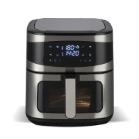 8L新款大容量家用空气炸锅不锈钢多功能智能全自动上下加热电炸锅