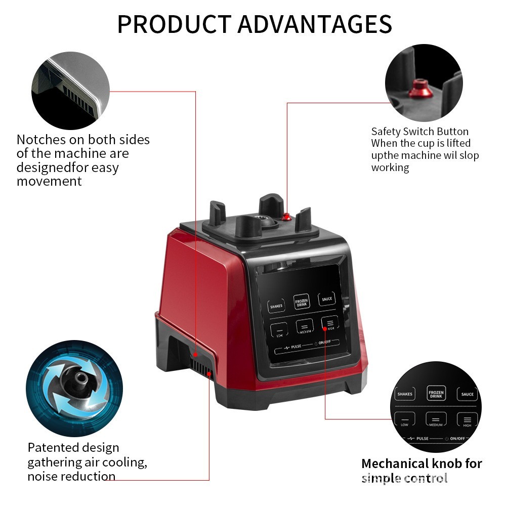 定制Blender多功能破壁机料理辅食研磨榨汁搅拌机沙冰机110V 跨境图5