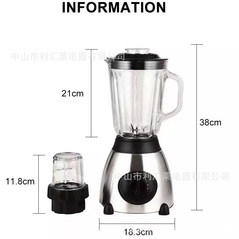 blender跨境juicer欧规Y66玻璃杯榨汁研磨搅拌机养生料理中药打粉图5