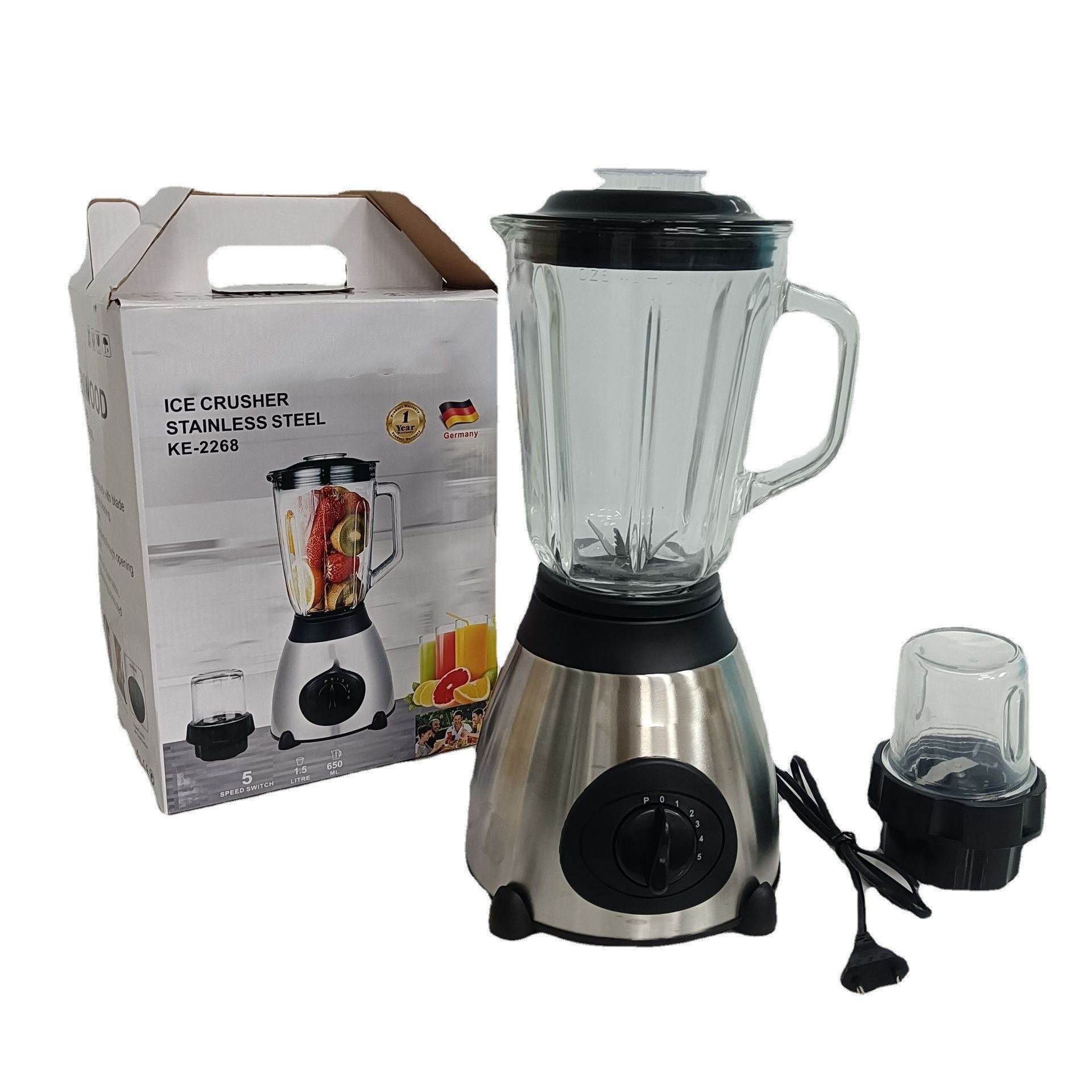 料理机双杯电动榨汁机1.5L家用搅拌机豆浆机cooking ma[外贸定制]图4