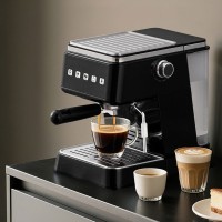 跨境意式咖啡机半自动高压萃取家用半自动蒸汽泵压浓缩打奶泡一体