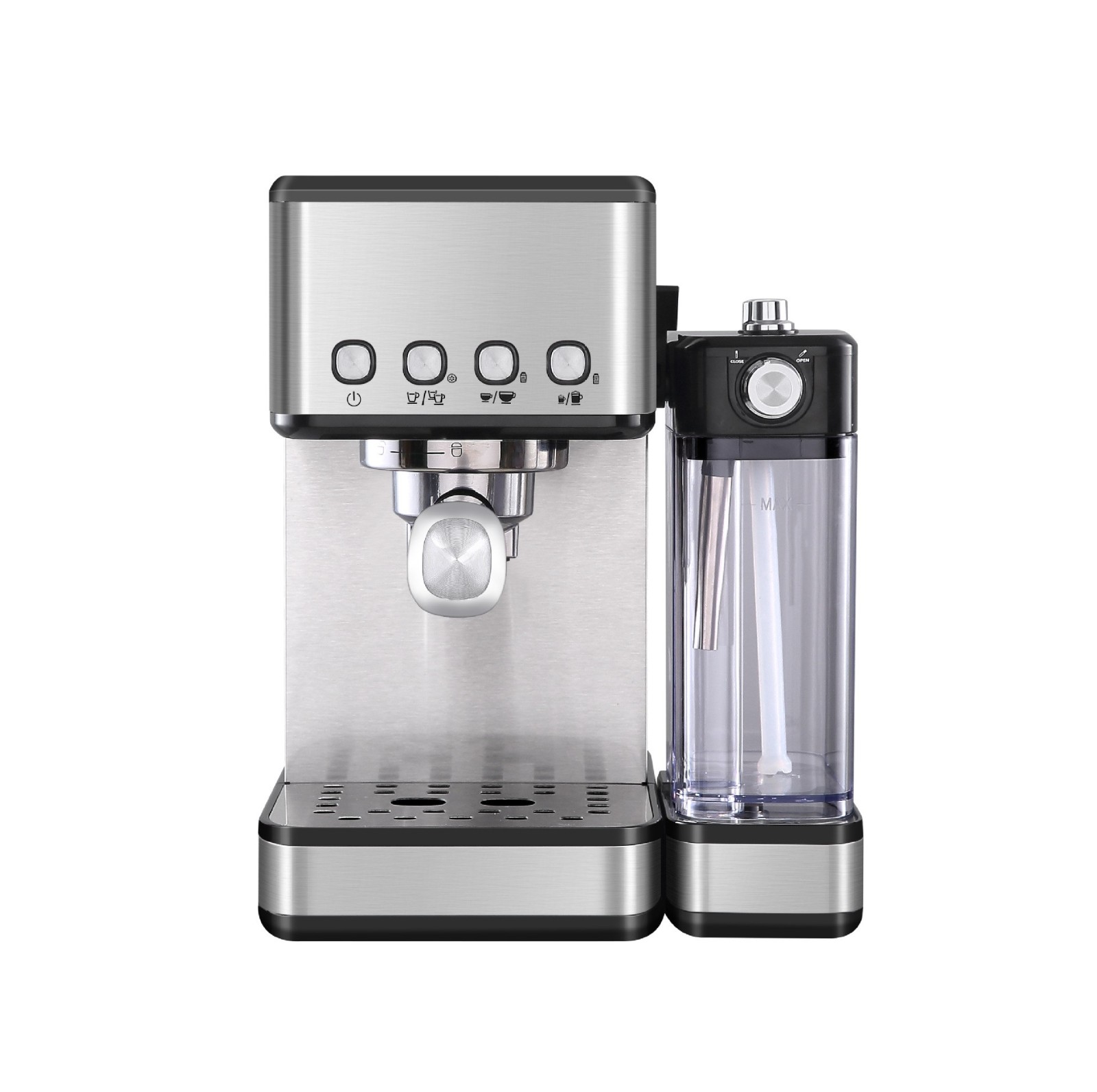 新款意式半自动不锈钢家用小型咖啡机小型奶缸奶泡家用泵压式跨境图2