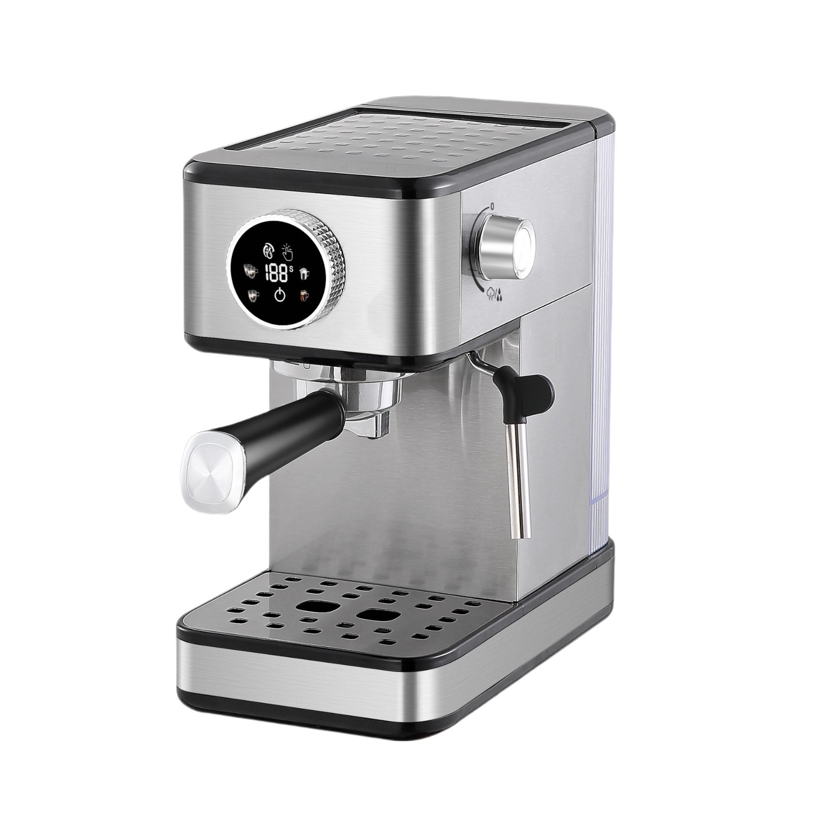 新款意式半自动不锈钢家用小型咖啡机小型奶缸奶泡家用泵压式跨境图4