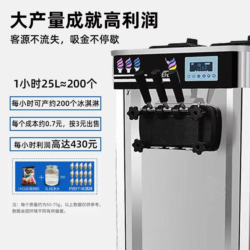 加工定制商用冰淇淋机110V60Hz 不锈钢雪糕机圣代甜筒机厂家图4