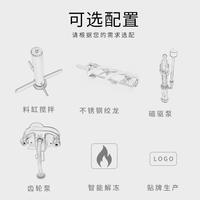 新款三色软冰淇淋机商用立式脆皮圣诞雪糕机图4