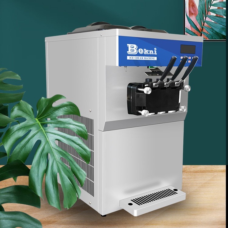 台式三色冰淇淋机商用 脆皮圣代雪糕冰激凌机单系统5236T图4