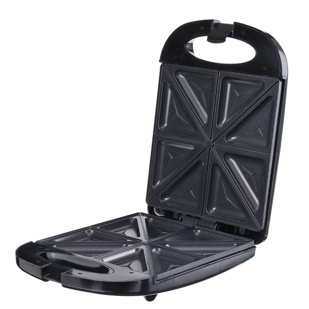 家用便携式轻食早餐机 四片三明治机大尺寸烤盘三明治机多功能图2