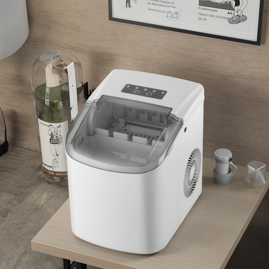 跨境制冰机家用便携式制冰机智能迷你宿舍办公室全自动制冰机图2