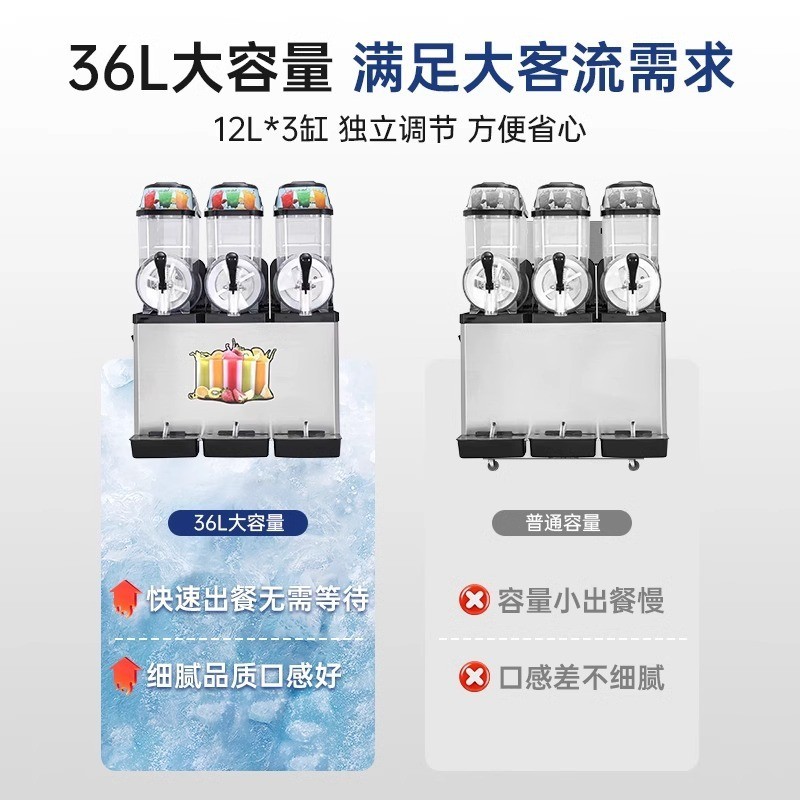 雪泥机商用单缸双缸雪融机雪粒机冷饮机饮料机全自动沙冰机图2