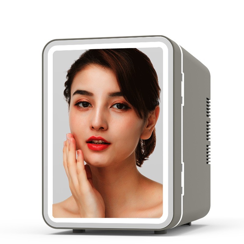 4L美妆镜面迷你冰箱欧美爆款三档调光礼品护肤品饮料便携车载冰箱图3