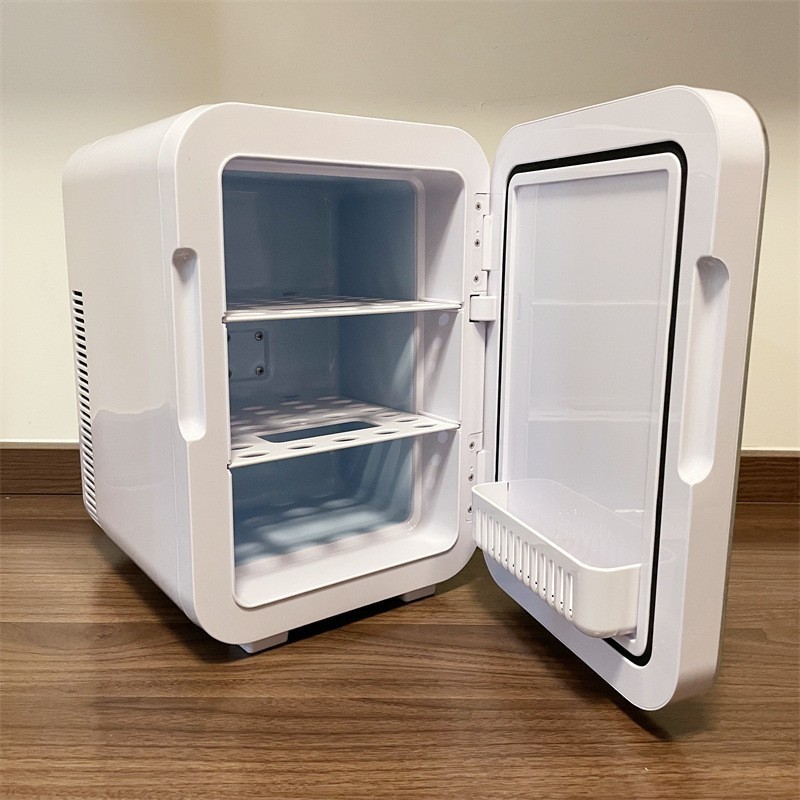 跨境欧美10L镜面带LED灯化妆品美妆迷你台式电冰箱车家两用图4