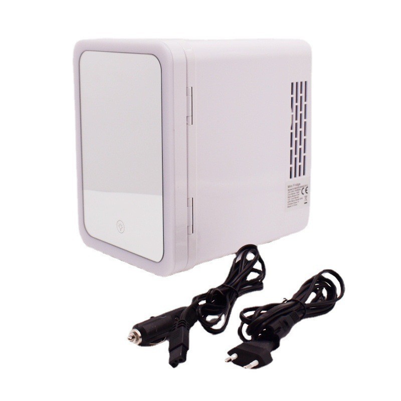 跨境欧美4升镜面LED化妆品学生迷你小型车家两用迷你冷暖两用冰箱图2