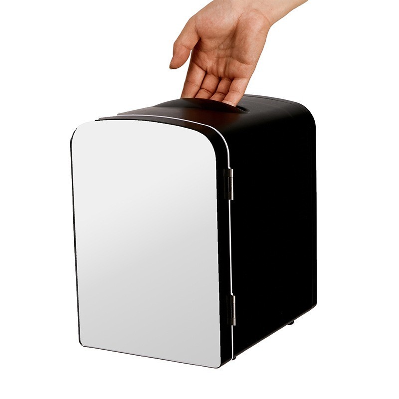 4L镜面美妆化妆品水果饮料冷藏箱学生宿舍小冰箱冷藏护肤品冰箱图3