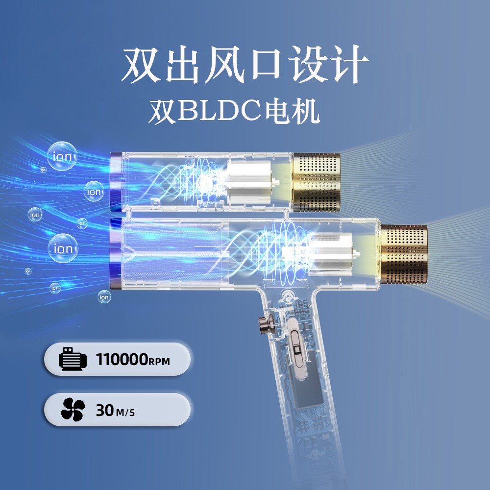 跨境10亿负离子智能恒温高速低噪音速干家用护发吹风机静音大功率图5