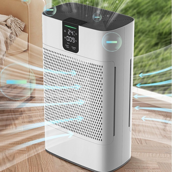 智能空气净化器家用桌面负离子杀菌UV除甲醛室内净化机双滤网跨境图3