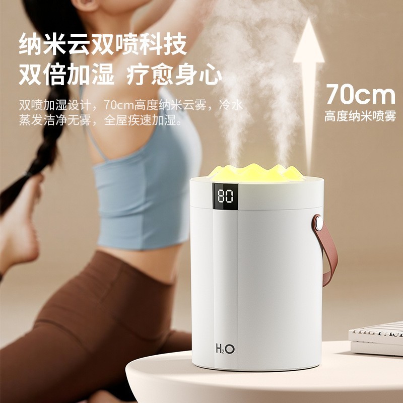 2025大容量数显加湿器大双喷雾喷除菌卧室家用办公桌面空气加湿器图3