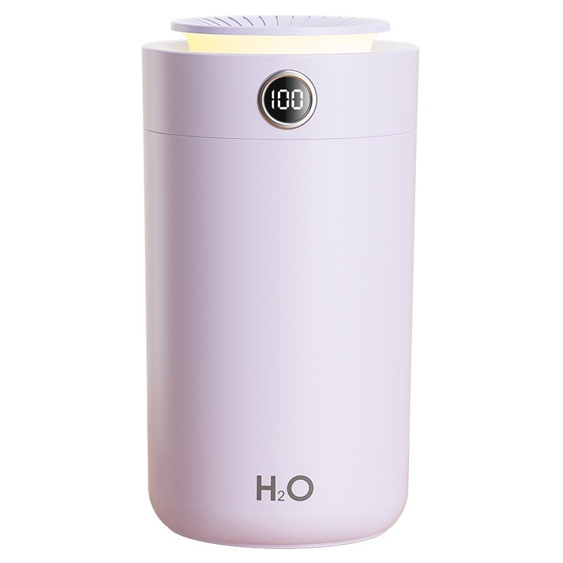 定制新款智能双喷雾数显加湿器夜灯充电款大容量加湿器图2