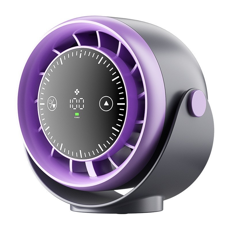 新款APP桌面壁挂usb空气循环风扇小电风扇智能触屏数显多功能图4