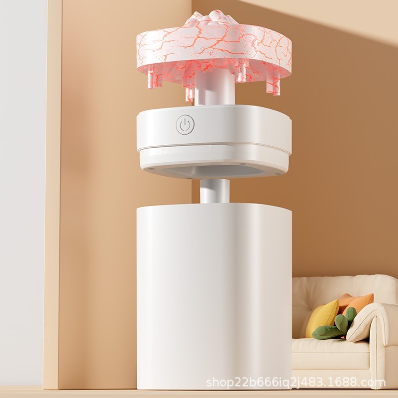 定制仿真火山加湿器裂纹香薰机家用便携七彩氛围灯桌面办公加湿器图2