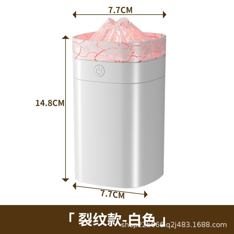 定制仿真火山加湿器裂纹香薰机家用便携七彩氛围灯桌面办公加湿器图3