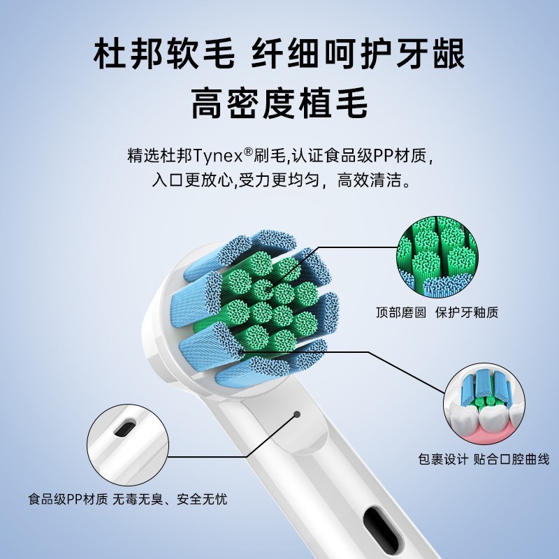 轻定制 | 智能充电旋转式杜邦软毛电动牙刷 跨境电商中性英文包装图3