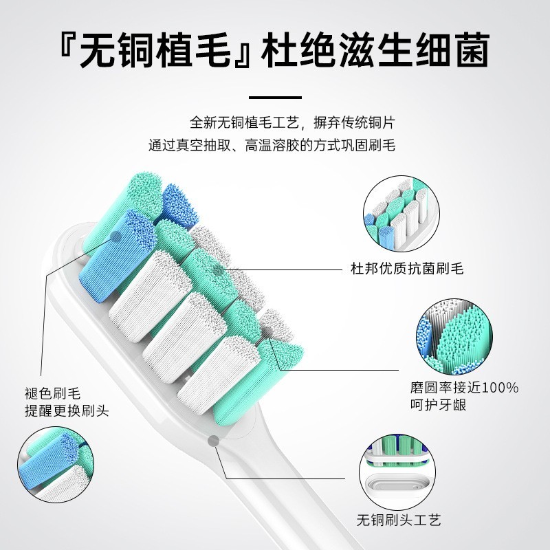 罗马柱造型电动牙刷 支持无线充带无铜刷LOGO定制图3