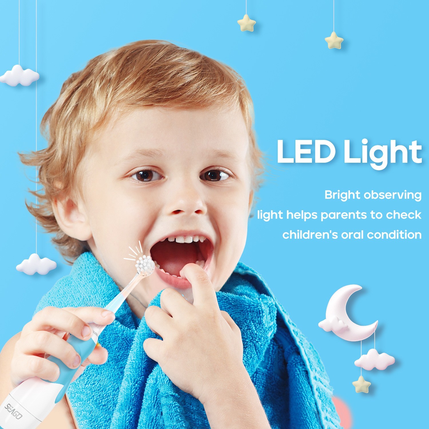 可定制跨境电动牙刷儿童3-12岁新款卡通软毛萌趣卡通图3