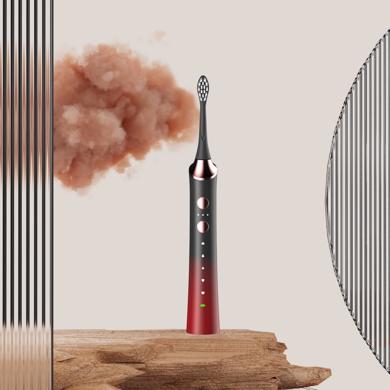 跨境智能电动牙刷成人便携式牙刷软毛声波电动牙刷充电款图3