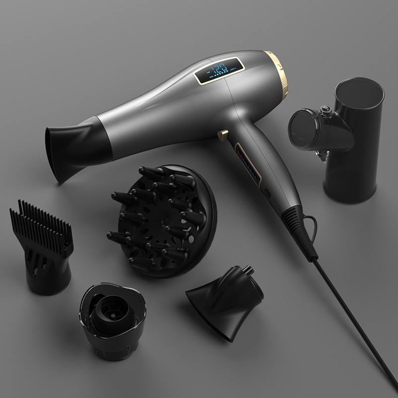 跨境大功率LED数字显示触摸屏吹风机负离子速干智能控温图2