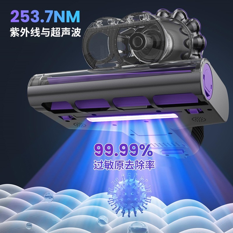 跨境新品除螨仪双尘杯双屏数显紫外线杀菌去螨虫家用床上吸尘器图5