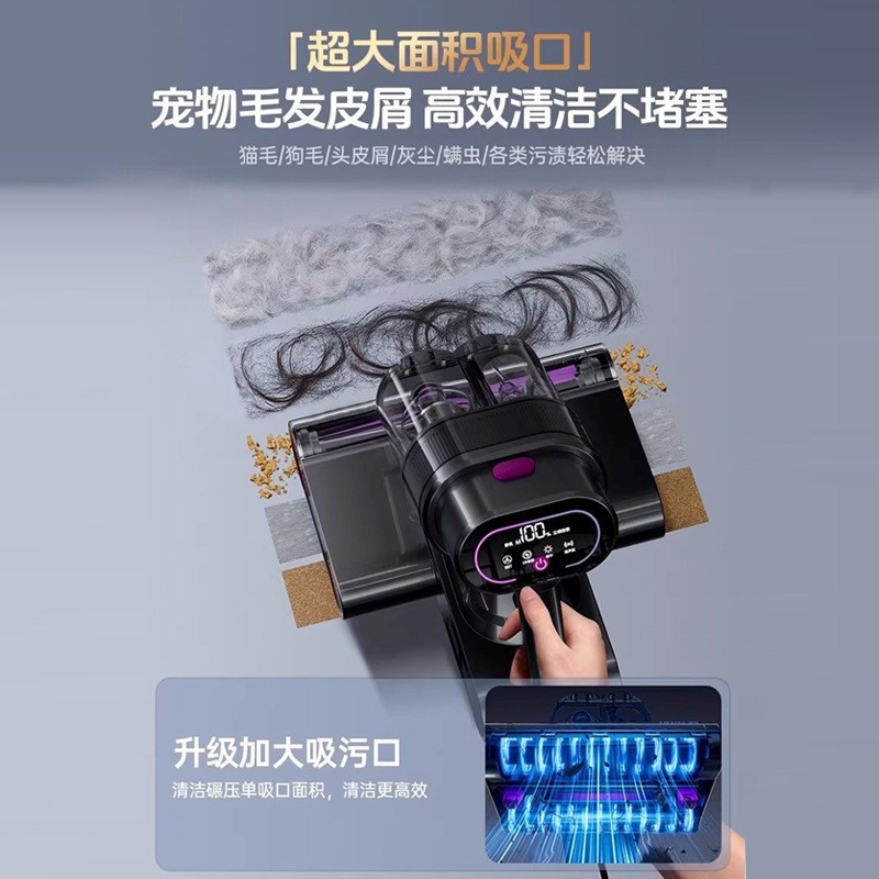 跨境除螨仪双尘杯双滚刷紫外线杀菌去螨虫智能家用床上加热吸尘器图4