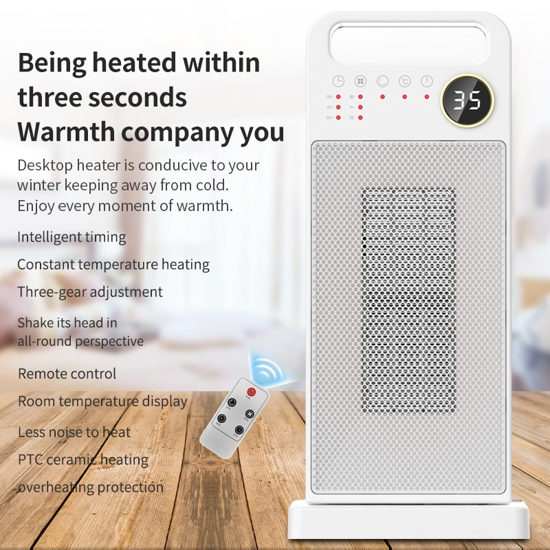 定制跨境新款暖风机家用速热电暖器遥控省电暖气炉 PTC陶瓷取暖器图5