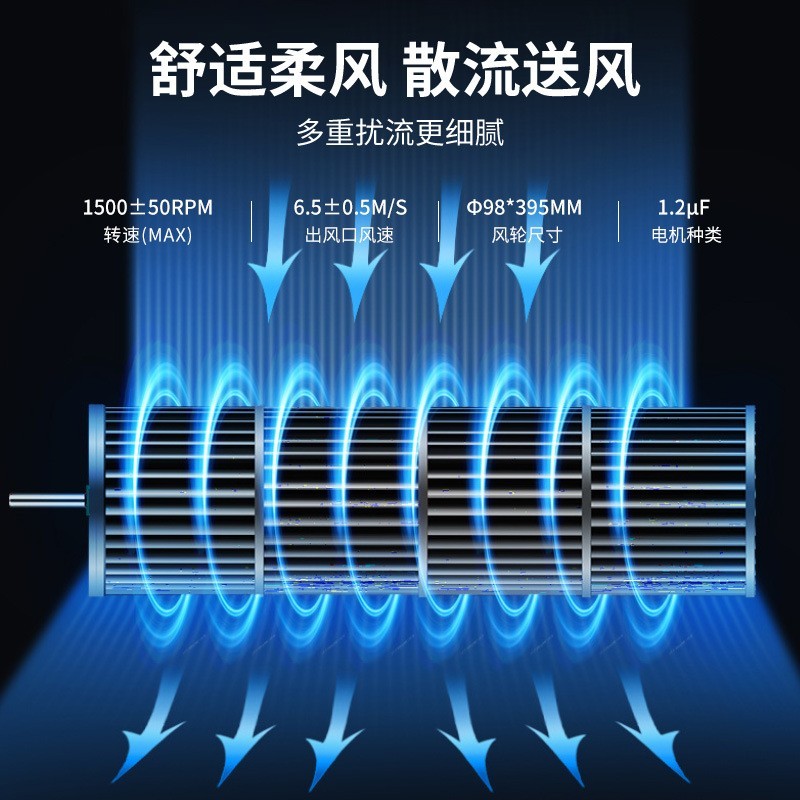 办公室宿舍制冷风扇家用大风力落地空调扇负离子净化无叶遥控塔扇图3