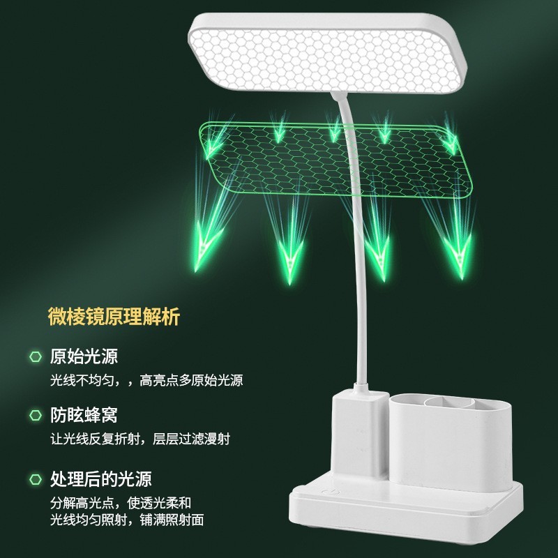 台灯宿舍充电插电两用护眼学习夹子插电两用式大学生台灯图2
