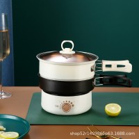 可定制多功能电煮锅便携式旅行锅不锈钢蒸炒煎煮一体锅