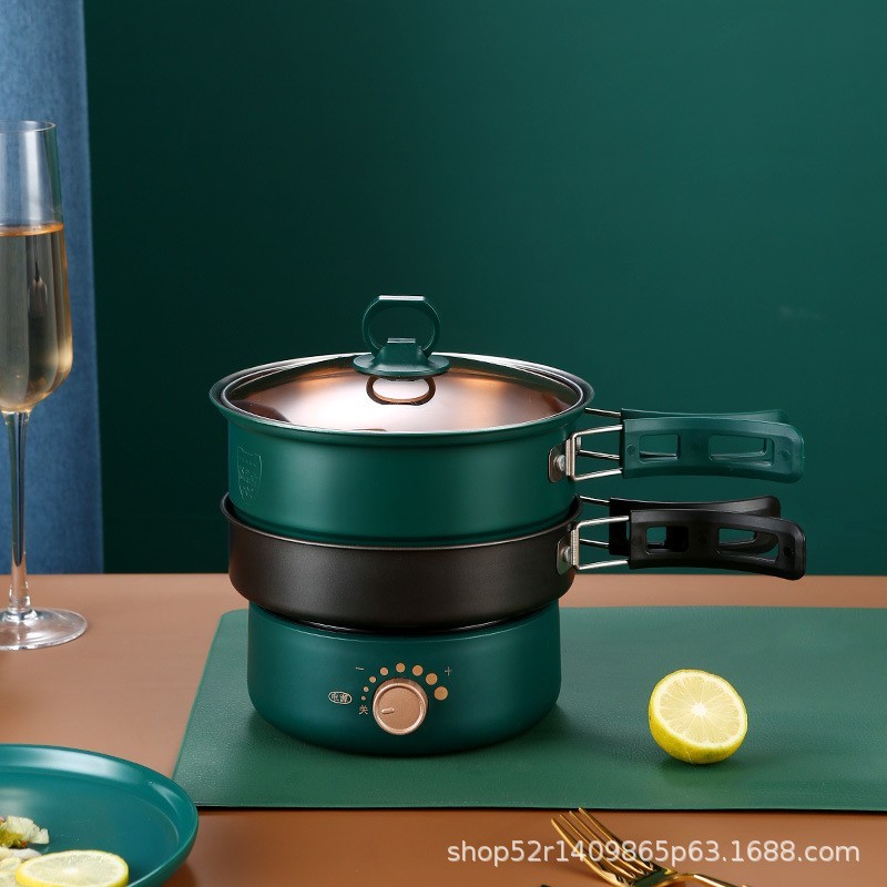 可定制多功能电煮锅便携式旅行锅不锈钢蒸炒煎煮一体锅图6